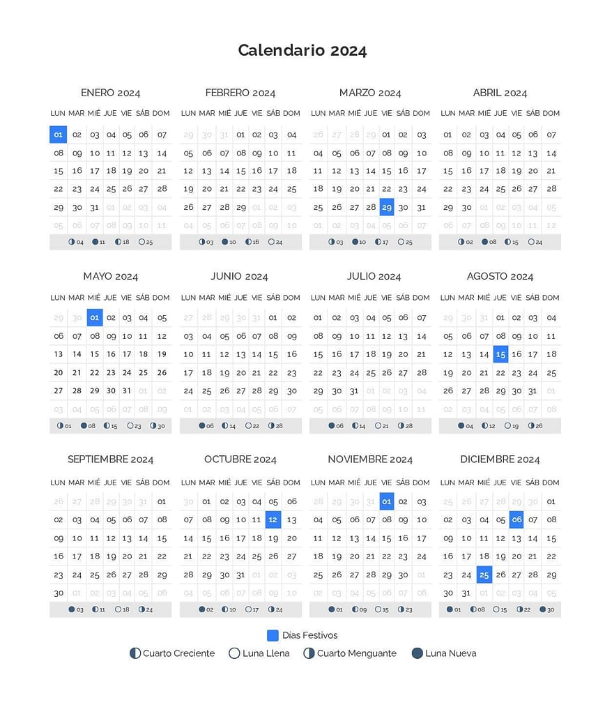 Calendario laboral 2024 los festivos nacionales y autonómicos